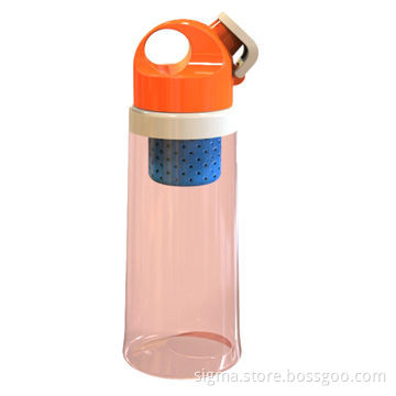 Eco-friendly plastic sports water bottle with filter